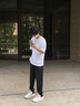 吉普（JEEP）美國正品冰絲速干休閑褲男士春秋厚款抽繩運動(dòng)哈倫褲潮牌束腳長(cháng)褲 藏藍色 常規 【專(zhuān)柜同款】 XL 推薦135-150斤 曬單實(shí)拍圖