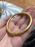 芯奢古法傳承卷草紋手鐲女士越南仿沙金實(shí)心結(jié)婚假三金情人節(jié)生日禮物 卷草紋傳承手鐲56 （90-100斤） 曬單實(shí)拍圖