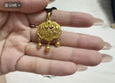 寶慶銀樓黃金項(xiàng)鏈長(zhǎng)命鎖吊墜福字平安鎖足金999寶寶金鎖嬰兒黃金周歲禮 足金小福鎖【紅繩】 約1.5g 曬單實(shí)拍圖
