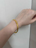 紀梵蒂 GEFIODEY繁花似錦18k包金色手鐲女實(shí)心黃金色鐲子送媽媽女友:老婆情人節 60內徑(95-115斤) 16.8g 曬單實(shí)拍圖