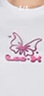 Lee25春夏新品標(biāo)準(zhǔn)版圓領(lǐng)蝴蝶圖案印花女短袖T恤 白色 M  曬單實(shí)拍圖