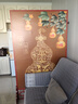 斯麗凱新中式入戶屏風(fēng)隔斷客廳玄關(guān)現(xiàn)代簡(jiǎn)約布藝辦公室雙面簡(jiǎn)易實(shí)木座屏 畫面1 120cm寬*200cm高 曬單實(shí)拍圖