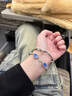 GUIG蝴蝶手鏈ins女送女友的禮物藍閃蝶手鏈真實蝴蝶制作小眾氣質(zhì)生日 藍閃蝶手鏈[18+3cm] 曬單實拍圖