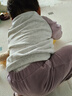 G.DUCKKIDS嬰兒衣服洋氣女寶寶套裝春秋季兒童運動休閑服長袖衛(wèi)衣衛(wèi)褲小童裝 紫色 80 建議身高76-85cm 9-12個月 曬單實拍圖
