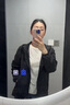 春秋外套女短款風衣小香風休閑薄款胖妹妹大碼休閑上衣夾克防風衣 黑色 XL 120-135斤 曬單實拍圖