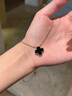 【二手99新】梵克雅寶項鏈 VCA 中號紅花 白花 黑花18K金女士四葉草項鏈 耳釘二手奢侈品飾品 單品99新-中號黑花 曬單實(shí)拍圖