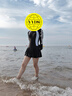 浪莎（LangSha）泳衣女連體裙式保守修身游泳衣修身顯瘦海灘溫泉泳裝 曬單實拍圖