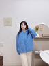 波司登（BOSIDENG）25新款輕薄羽絨服女款90絨立領(lǐng)菱格寬松休閑保暖外套B250135306 風(fēng)鈴淡藍(lán)|5A05 XS 155/80A 體重約110以內(nèi) 曬單實(shí)拍圖