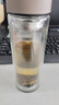 明霞玻璃杯雙層大容量水杯便攜車載男女商務(wù)茶水分離泡茶杯子550ml咖 曬單實(shí)拍圖