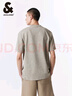 杰克·瓊斯（JACK&JONES）26年男裝短袖男寬松潮流廢土T恤復古做舊重磅刺繡圓領(lǐng)純棉t恤夏季 C02 倫敦霧 L 180 曬單實(shí)拍圖