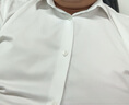 羅蒙（ROMON）純色商務職業(yè)正裝男士襯衫工裝男裝長袖襯衣男CS108 白色 6XL  曬單實拍圖