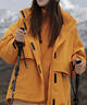 OUTDOOR PRODUCTS【黃亦玫同款】女式三合一沖鋒衣秋冬戶外防風(fēng)防潑水休閑外套 向日葵色(套抓絨沖鋒衣) XS 曬單實拍圖