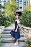 G.DUCKKIDS童裝女童夏裝連衣裙2025新款韓版兒童裙子女孩短袖襯衫時(shí)髦背帶裙 套裝 160 建議150-160cm12-13歲 曬單實(shí)拍圖