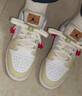 NIKE官方正品 Air Jordan 1(GS)兒童白黃刺繡復(fù)古低幫休閑籃球運(yùn)動(dòng)鞋 IB8861-151 36.5 曬單實(shí)拍圖