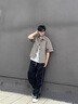 Foss Phil襯衫男夏季冰絲薄款戶外速干短袖t恤男騎行防紫外線運動上衣服 IZEXX-iz-90388巖石灰 L （建議130-150斤） 曬單實拍圖