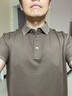 布先生撞色翻領(lǐng)含桑蠶絲T恤男夏季精致輕商務(wù)透氣短袖上衣AT16081 拿鐵咖 M (170) 曬單實(shí)拍圖