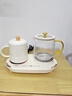 優(yōu)束雙壺組合養(yǎng)生壺辦公室小型煮茶壺玻璃煮茶器家用多功能燒水壺禮物L(fēng) 1.6L 兩套雙底座養(yǎng)生杯（陶瓷杯+玻璃杯） 曬單實(shí)拍圖