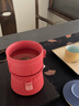 如瓷動人故宮自動茶具套裝懶人泡茶神器送長輩老師畢業(yè)季禮物實(shí)用伴手禮品 故宮紅-多彩山巒自動茶具套裝 4件 曬單實(shí)拍圖