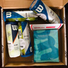 威爾勝（Wilson）官方品牌LOGO純棉吸濕運(yùn)動(dòng)毛巾CHINA TOWEL SMU BLACK/GREY 藍(lán)色-WR8432902001 曬單實(shí)拍圖