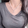 迪后（Dirholl）淡水珍珠項鏈女輕奢鎖骨鏈年輕七夕情人節禮物送女友老婆首飾 【京倉直發(fā)】淡水珍珠項鏈女 曬單實(shí)拍圖