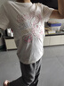 【迪士尼制造商】女大童3件裝夏季純棉半袖兒童T恤 小白兔莓紅+小樂(lè)兔白+兔美美K粉 130 曬單實(shí)拍圖