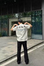 靖颯黑色高級(jí)垂感彎刀微喇西裝褲男美式潮牌顯瘦顯高cleanfit休閑褲子 黑色 XL 建議120斤到140斤 曬單實(shí)拍圖