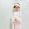 歐孕（OUYUN）寶寶防曬衣嬰兒夏季薄款兒童男寶女寶防曬服透氣涼感印花原創(chuàng  ) 花朵精靈【原紗防曬 自帶涼感】 110 【建議身高100cm-110cm】 曬單實(shí)拍圖