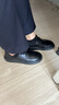 他她（TATA）秋商場(chǎng)同款純色舒適百搭休閑皮鞋男新款OCD10CM5 黑色 43 曬單實(shí)拍圖