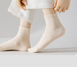 貓人【消臭抑菌】女士襪子女純棉秋冬女襪純色橡筋短筒襪女棉襪全棉 曬單實(shí)拍圖