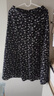 伊芙麗（eifini）【經(jīng)典延續(xù)】伊芙麗波浪擺氣質(zhì)絕美碎花拼接韓式半身裙女A字半裙 黑色 M /105-118斤 曬單實拍圖