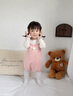 班喜迪嬰兒衣服春裝新款嬰幼兒連體衣洋氣女寶寶公主針織套裝包屁衣春秋 粉色 80cm 曬單實(shí)拍圖