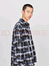 Lee25新品舒適版翻領(lǐng)寬松肌理格紋午夜藍(lán)男長(zhǎng)袖襯衫LMT009790207 午夜藍(lán) 2XL 曬單實(shí)拍圖