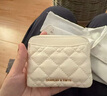 CHARLES&KEITH25秋新品菱格拉鏈卡包錢(qián)包迷你零錢(qián)包生日禮物CK6-50681214Cream奶白色XXS 曬單實(shí)拍圖