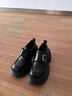 回力四季厚底粗高跟魔術(shù)貼小皮鞋女2025春季新款復古jk英倫風(fēng)圓頭樂(lè )福單鞋 黑色 37 235mm 曬單實(shí)拍圖