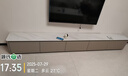 源氏木語輕奢巖板地臺意式落地電視柜客廳極簡地柜實木茶幾組合 3m柜(高35cm)1.8左+1.2右 曬單實拍圖