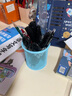 廣得創(chuàng)意學生桌面文具收納金屬筆筒鐵網(wǎng)收納桶多功能彩色鏤空鐵藝筆筒-黑色圓形 曬單實拍圖