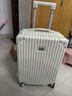 SOO行李箱小型登機(jī)箱男出差短途女旅行拉桿箱密碼皮箱杯架白色20英寸 曬單實(shí)拍圖