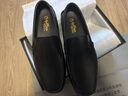 金利來（goldlion）男鞋時尚套腳沖孔透氣豆豆鞋舒適商務休閑鞋52722039401A黑色43 曬單實拍圖