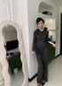班尼路（Baleno）仿羊絨連帽修身開衫女糯米褲套裝2025春秋季新款時(shí)尚高級(jí)感兩件套 曬單實(shí)拍圖