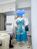 兩三事度假風(fēng)連衣裙女2025夏季新款藍色裙子氣質(zhì)法式長(cháng)裙謐境夢(mèng)旅 藍綠色 M 曬單實(shí)拍圖