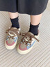 百麗踏厚底板鞋女款2025新款夏季小白鞋女chic百搭鞋子撞色拼接面包鞋女 豆沙棕【專柜款】 38 【標準尺碼收藏加購優(yōu)先發(fā)貨】 曬單實拍圖