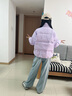 波司登（BOSIDENG）25年冬新款羽絨服男女兒童5A抗菌4防寬松立領(lǐng)外套T250246910DS 浪漫紫|6197 150 /72 約 140-150cm 36kg 曬單實(shí)拍圖