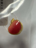 周六福七夕禮物  黃金轉(zhuǎn)運珠女款5D硬金琺瑯?biāo)蓪ψ憬鸫門 定價 蘋果-0.88g 曬單實拍圖