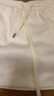 美洋（MEIYANG）綿綿半裙索羅娜空氣層減齡口袋松緊腰休閑直筒短裙休閑夏季半身裙 米白色 S 曬單實(shí)拍圖