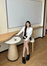 ASH女鞋2025秋季新款NET真皮小皮鞋女厚底松糕跟樂福鞋復(fù)古大頭鞋 黑色 36 曬單實(shí)拍圖