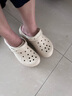 卡駱馳crocs貝拉洞洞鞋厚底拖鞋|210062 冬日白-11S 37/38(230mm)  曬單實(shí)拍圖