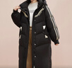 雪中飛【反季清倉】中長款羽絨服女冬季時尚撞色運動休閑加厚保暖外套 黑色 L 曬單實拍圖