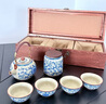 阿貍的愛(ài)汝窯功夫茶具整套套裝伴手禮商務(wù)禮品父親生日禮物男士送爸爸老師 青花招財(cái)纏枝提梁壺高端禮盒裝 喬遷禮物八一退休退伍紀(jì)念品實(shí)用 曬單實(shí)拍圖