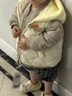 巴拉巴拉童裝寶寶羽絨服保暖嬰兒外套兒童冬季兩件套萌趣男童女童 奶白10501 100 外套充絨量34g+馬甲充絨量21g 曬單實(shí)拍圖