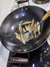 陸鐵陸川鐵鍋生鐵鑄鐵鍋加厚家用炒菜鍋無(wú)涂層不粘鍋燃?xì)膺m用大鐵鍋 雙耳圓底 40cm （帶蓋鏟）已開(kāi)鍋 曬單實(shí)拍圖